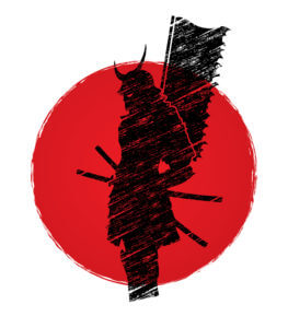 Samurai mit Katana