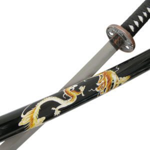 Katana with dragon on the scabbard
