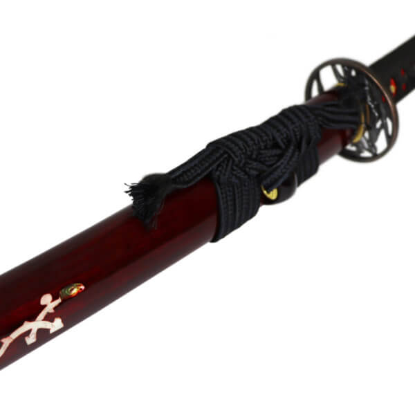 Wakizashi 1095 Stahl Niku Klinge aufwändige Einarbeitung in Saya - Image 5