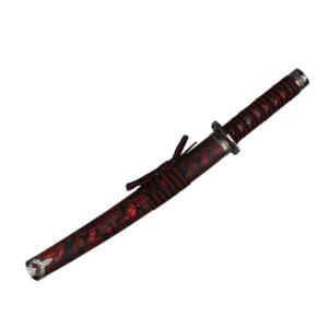 Tanto samurai sword Red Dragon decorative sword with blunt blade