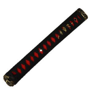 Poignée de sabre Tsuka pour Katana avec Same rouge Ito noir