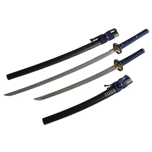 Tsurumaru Daisho Katana Wakizashi with Sendan Saya and Ishime lacquer finish