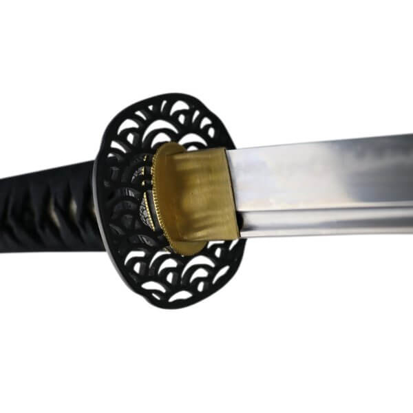 Katana Umi 1095 Stahl scharf mit Lehmhärtung blaue Saya mit Ishime Lackierung - Image 4