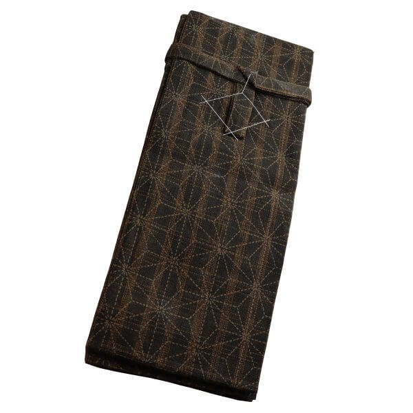Sword bag from Japan cotton brown Asanoha handmade