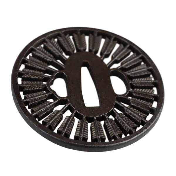 Tsuba aus Japan Yaguruma Pfeilrad – Image 2