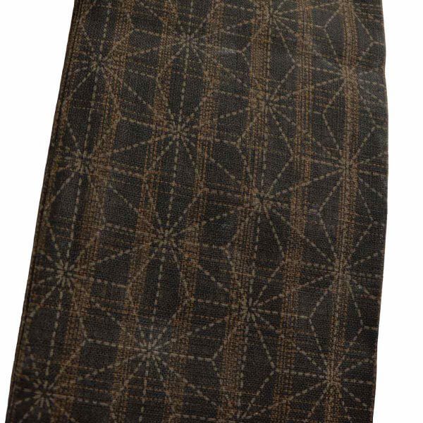 Schwerttasche aus Japan Baumwolle braun Asanoha Handarbeit - Image 2