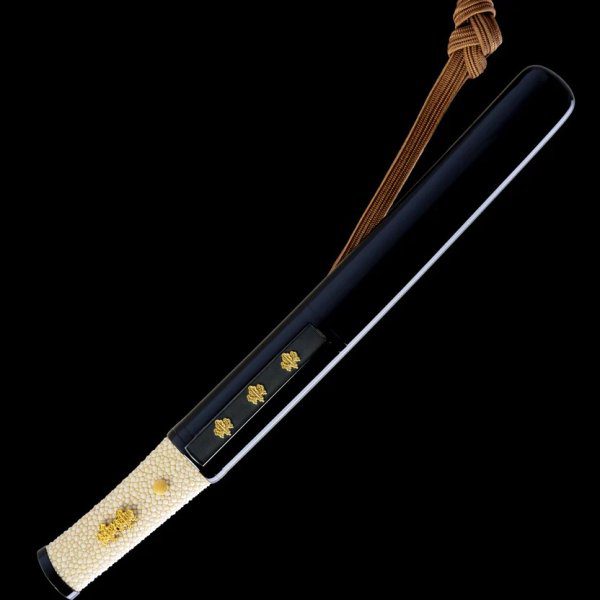 Japanisches Tanto von Yoshihiro (Tribut an Bizen Osafune Kagemitsu) in Aikuchi Koshirae - Image 11