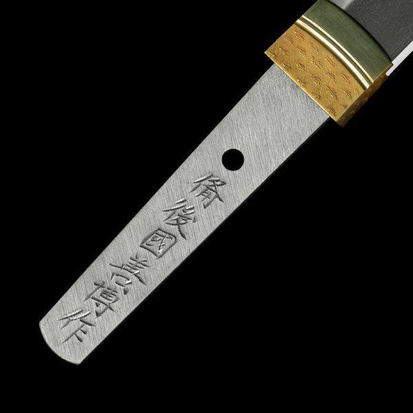 Japanisches Tanto von Yoshihiro (Tribut an Bizen Osafune Kagemitsu) in Aikuchi Koshirae - Image 3