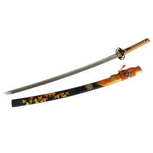 Katana 1095 steel with paulownia painting on saya