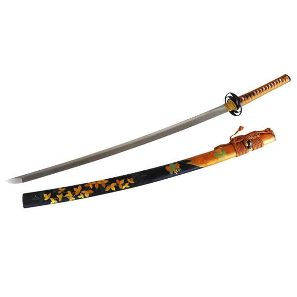 Katana 1095 steel with paulownia painting on saya