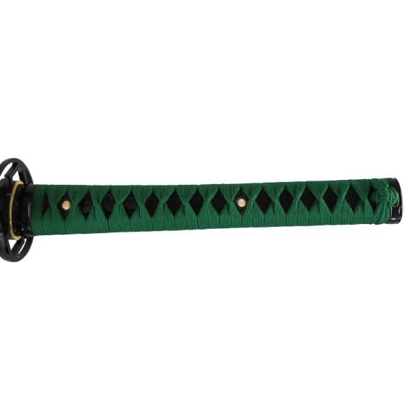 Iaito mit stumpfer Stahl Klinge und grüner Griffwicklung - Image 4