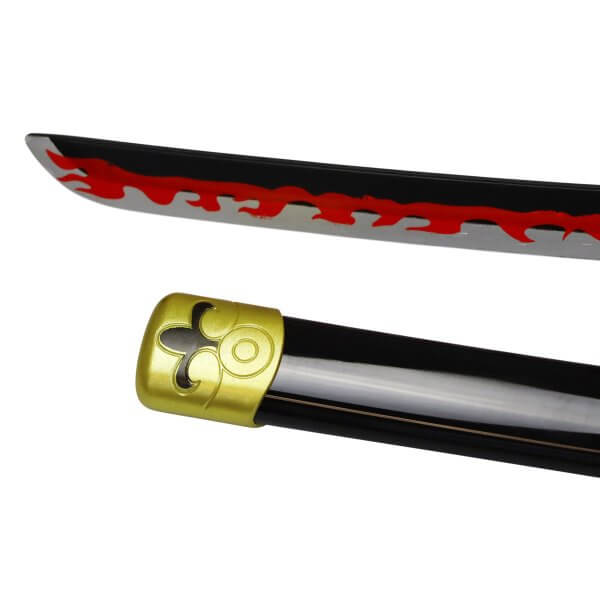 Deko Katana mit Holzklinge Enma schwarz Roronoa Zoro One Piece Samurai Schwert stumpf – Image 3