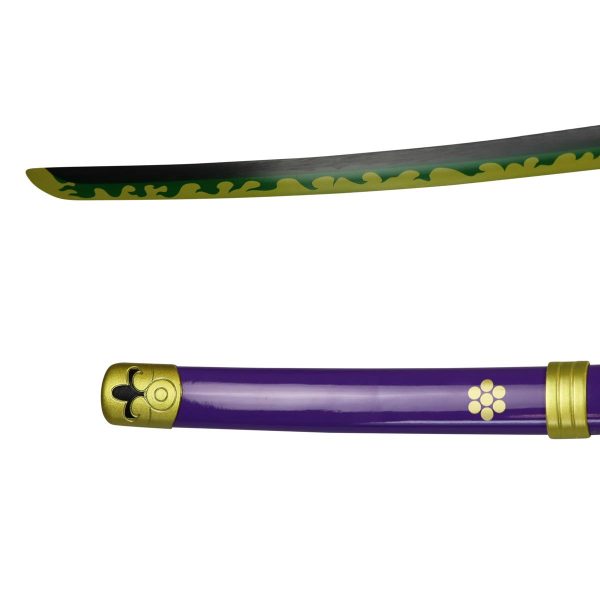 Deko Katana mit Holzklinge Enma Roronoa Zoro One Piece Samurai Schwert stumpf – Image 3