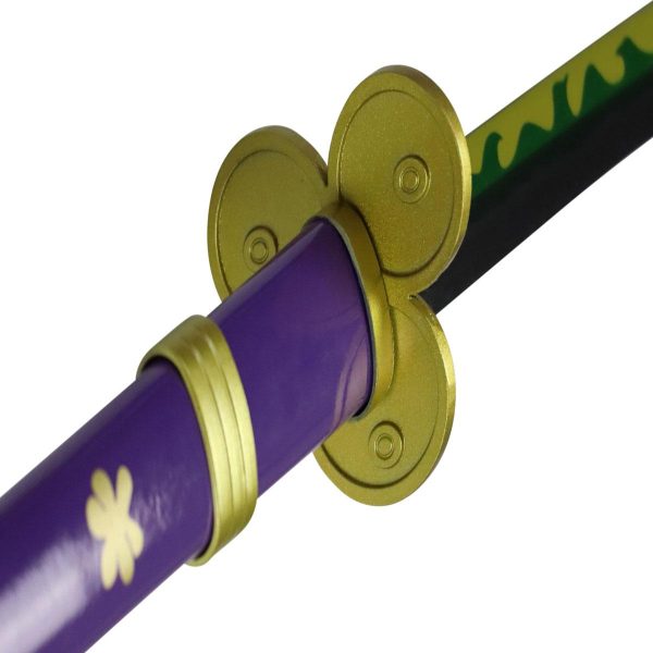 Deko Katana mit Holzklinge Enma Roronoa Zoro One Piece Samurai Schwert stumpf – Image 5